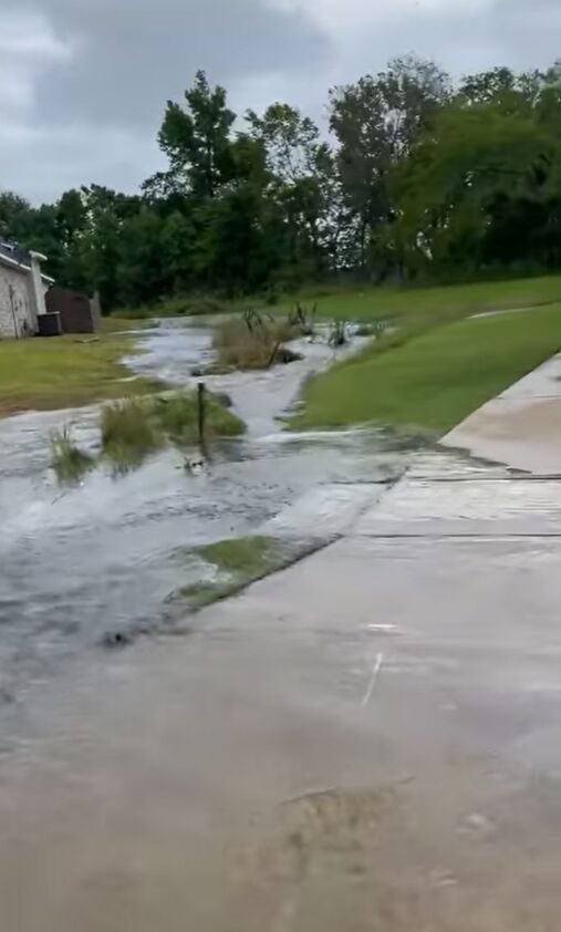 Griffin Estates - water flowing between homes